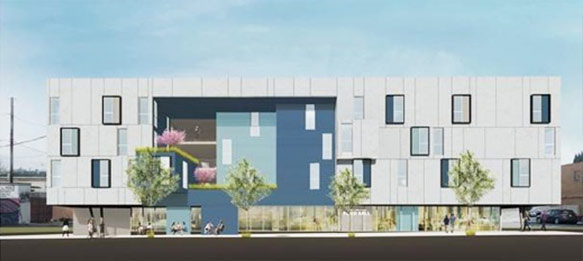 Exterior rendering of Brunson Terrace project
