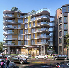 Exterior rendering of Vons project